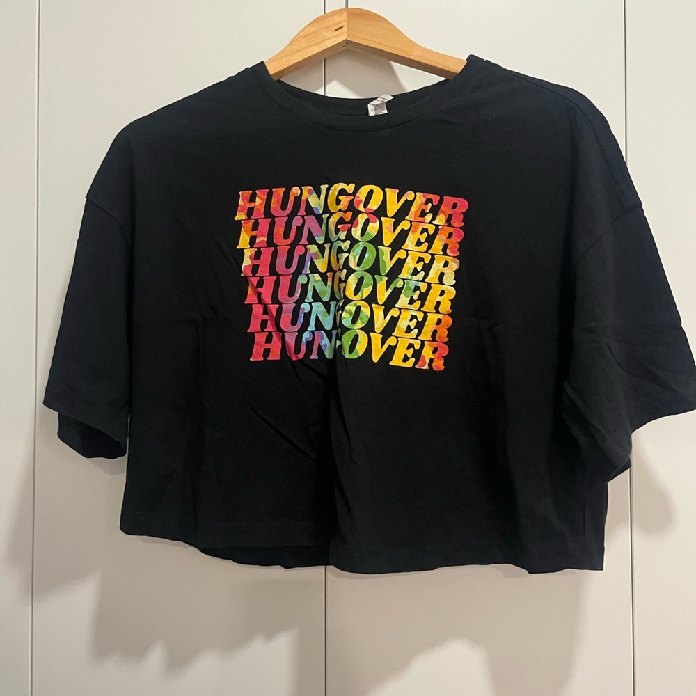 BARSTOOL Hungover Black Cropped Tee